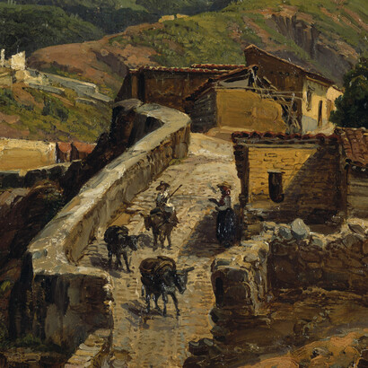 Ferdinand Bellermann, Calle de la Guaira, 1844-1845 (detalle)