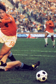 Johan Crujiff durante Olanda-Argentina