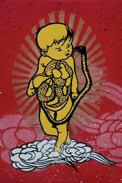 Our story, aboriginal–chinese people in Australia, artwork in exhibition. Courtesy of the National Museum of Australia