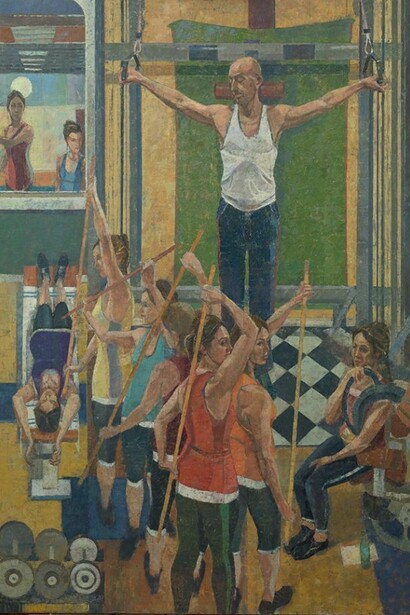 Saied Dai, Gymnasium, oil on panel
