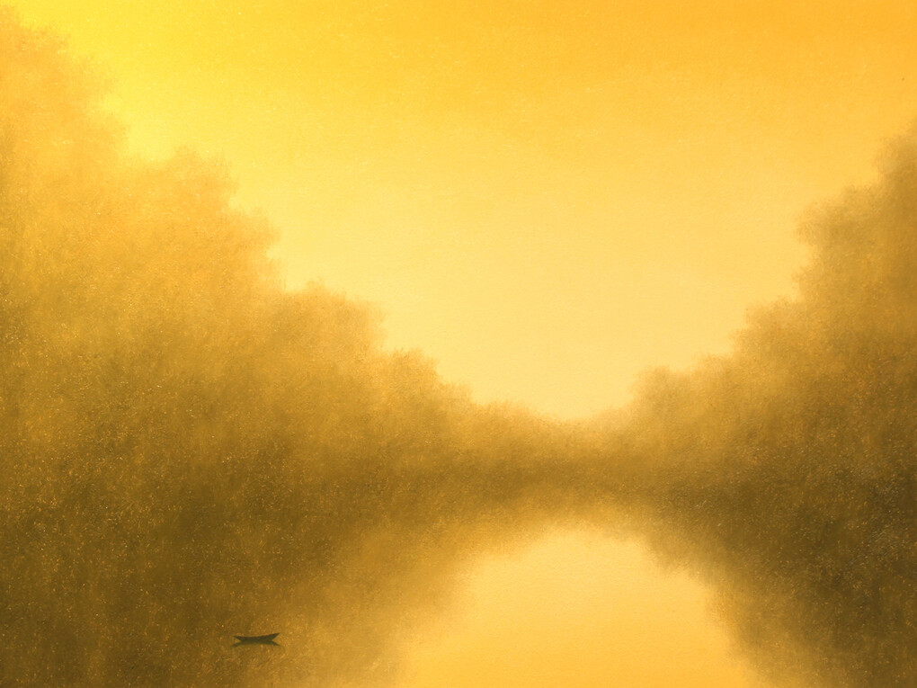 Hong Viet Dung, River at Dawn, 2014, Oil on canvas, 100 x 120 cm ((39 3/8 x 47 1/4 in)