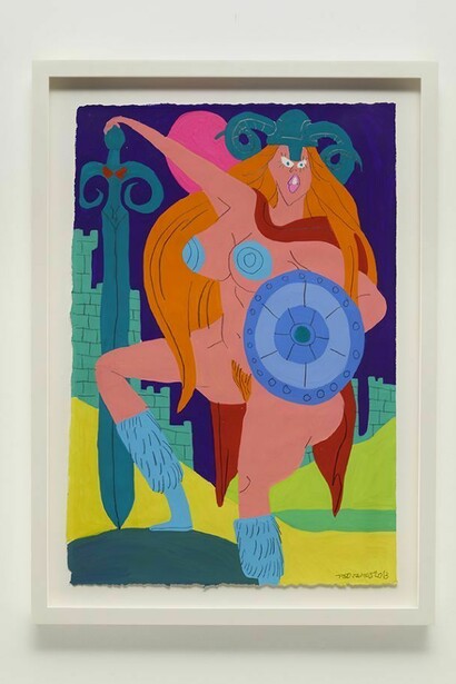 Todd James, Daughter of Asgard, 2013, Gouache & graphite on paper, 22 1/2 x 14 1/2 inches