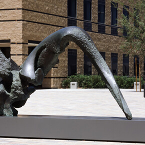 Jack Zajac, Big Skull and Horn, 1975. Bronze On view at the Irvine Civic Center. Courtesy of Dolby Chadwick Gallery