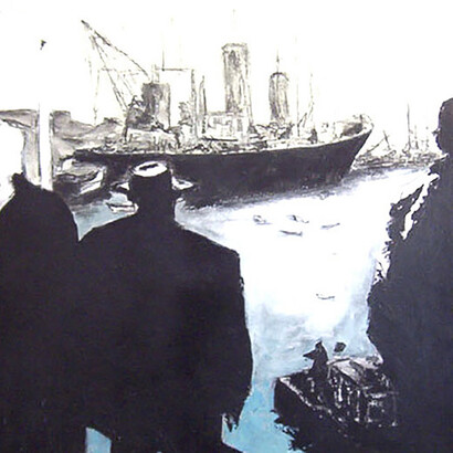 Expo Valparaíso: «Muelle», acrílico sobre tela
