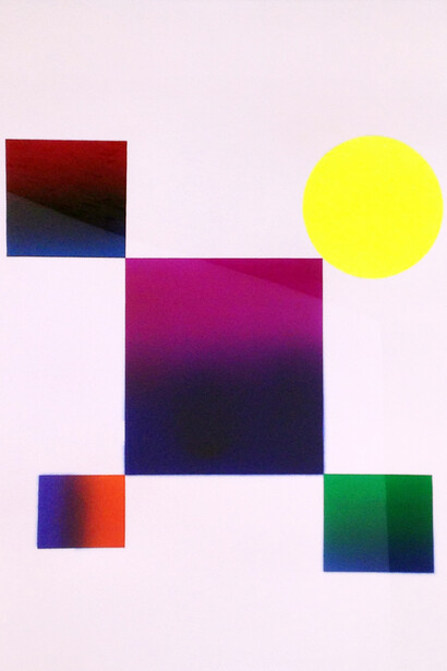 Thanassis Totsikas, Untitled, 2000, acrylic on iron plate, 100 X 100 cm