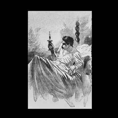 Georges Lemoine, illustrazioni per Le Horla (1910). Sì, l'aspirava dalla mia gola, come una sanguisuga. Poi s'è alzato, sazio, e io mi sono svegliato