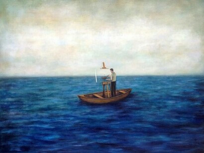 Pintando en una balsa a la deriva