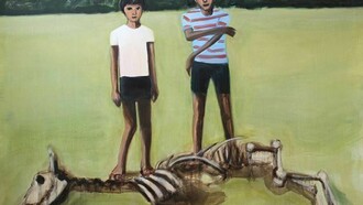 Matthew Krishanu, Skeleton, 2014, oil on canvas, 150 x 200 cm