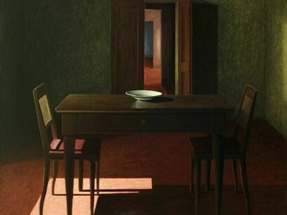  Contemplazione, 2008, oil on canvas, cm 100 x 120, detail  
