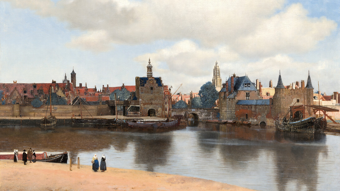 Johannes Vermeer; Vista de Delft 1660-61, Mauritshuis, La Haya (detalle)
