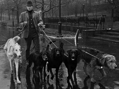 Jim Buck, el primer paseador de perros profesional de la ciudad de Nueva York
