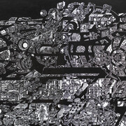 Atthaphon Suetrongprasert, Lidar: the machine’s eye lidar (detail), 2026. Courtesy of Number 1 Gallery