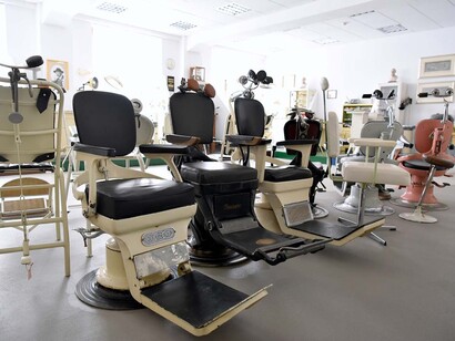 Dentistry collection, technical heritage of Slovenian dentistry, exhibition view. Courtesy of Museum of recent history Celje