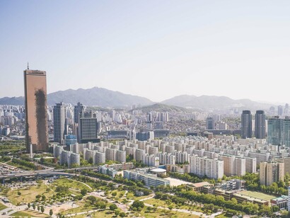 A growing skyline in Seoul, South Korea, symbolising the nation's long-term vision for sustainable economic growth