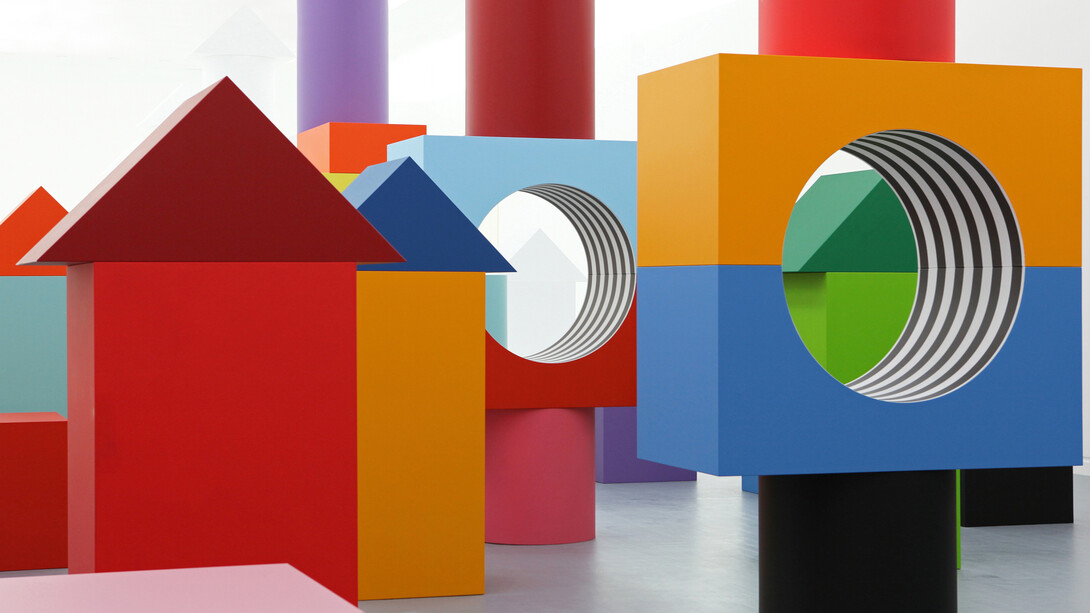 Daniel Buren, Comme un jeu d’enfant, travail in situ, MAMCS, Strasbourg, juin 2014. Détail. © DB-ADAGP Paris
