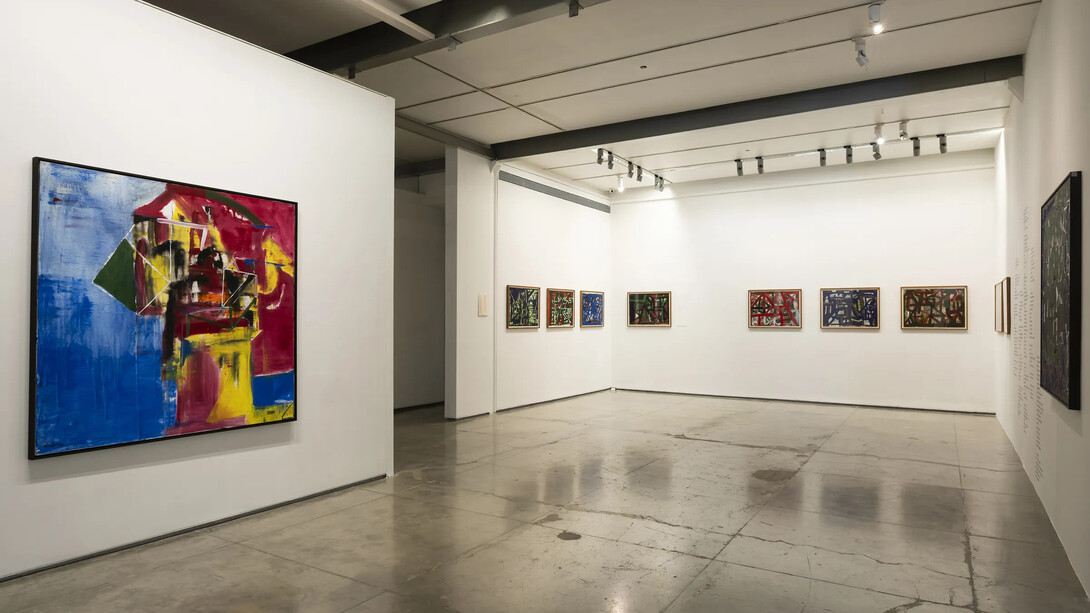 Prabhakar Kolte, Asymmetrical synthesis, exhibition view. Courtesy of Chemould