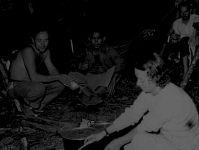 Alejandro Laime, Enrique Gómez, Ruth Robertson (up front), Perry Lowrey. Photo Ruth Robertson, Venezuelan National Library Collection