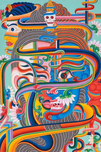 Anay Ngawang Chodak, Meditative awareness of inner beauty. Courtesy of Kate Oh Gallery