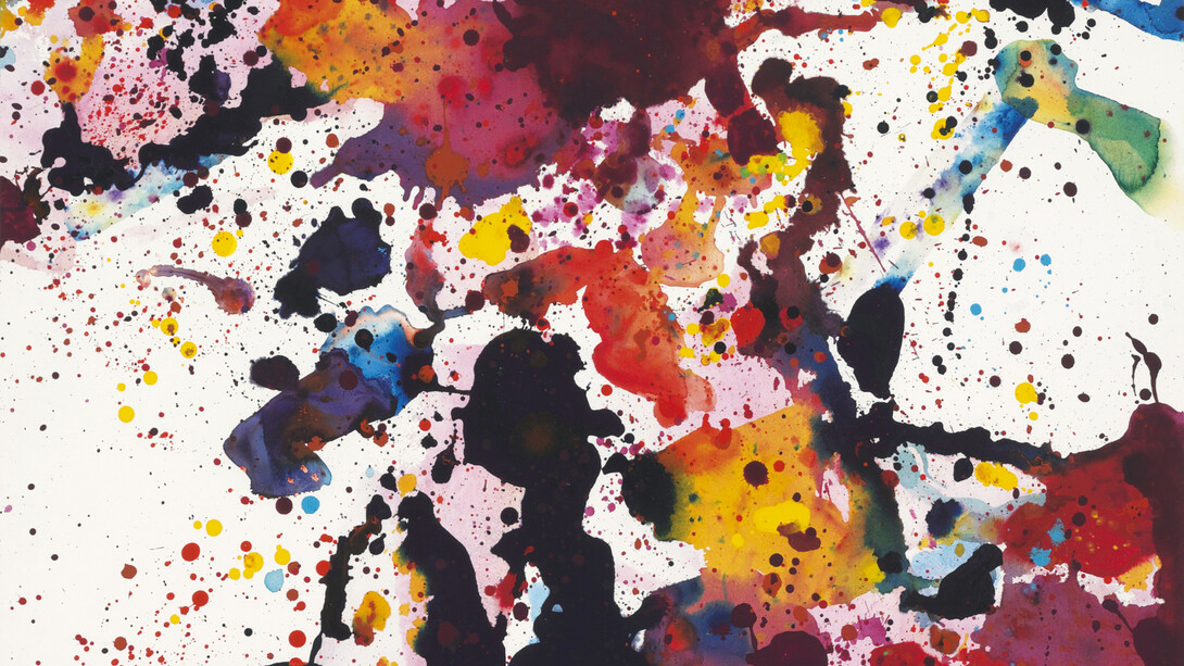Sam Francis, Untitled, 1973, Acrylic on paper, 116,2 x 78,7 cm, 45,7 x 31 in, Courtesy Opera Gallery