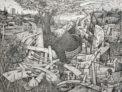 Clod, 60 x 50cm, ink on paper