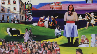 Casa delle Donne di Milano, collage materico di Chiara Corio