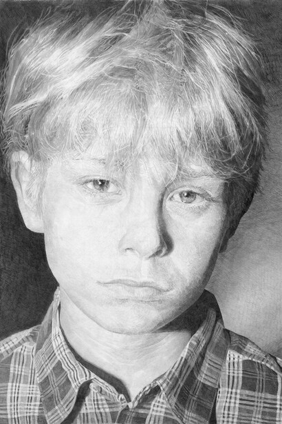 Pierre-François, 201, mine de plomb et fusain sur
papier, 100 x 70 cm, Collection privée, France