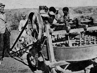 Washing machine used to process diamond-bearing clay near Kimberley, South Africa
