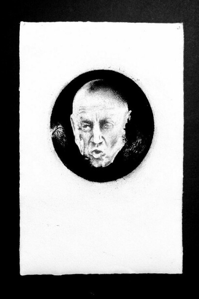 El bebedor de aguardiente (II), Charcoal on Paper