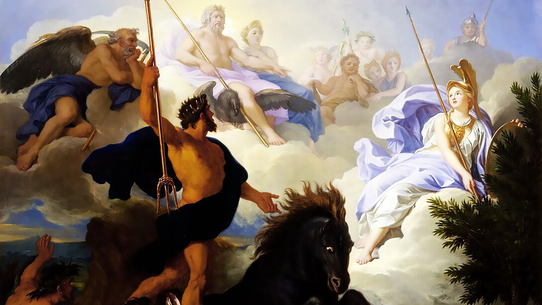 René-Antoine Houasse, dispute between Minerva and Neptune over the naming of the city of Athens