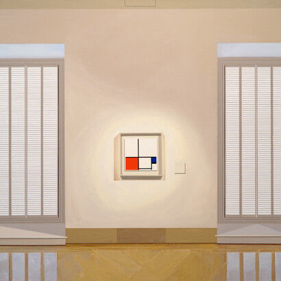 Equilibrium (Thyssen-Bornemisza Museum with Piet Mondrian, 2019)2019
oil and acrylic on canvas
36 x 54 in. (91.44 x 137.16 cm)