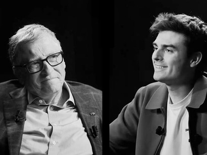 Hugo Decrypte a reçu le millionnaire Bill Gates à l’occasion d’une de ses interviews © Chaîne Youtube Hugo Decrypte 

