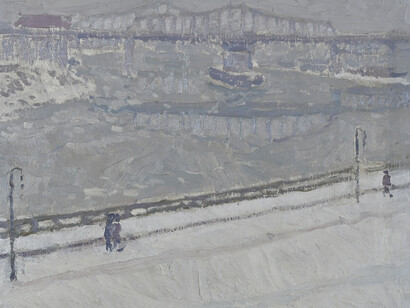 David Milne, Embankment and bridge (detail), c. 1910. Courtesy of Mira Godard Gallery