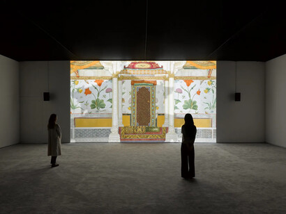Shahzia Sikander, High seas; closed skies, exhibition view. Courtesy of Victoria Miro Gallery