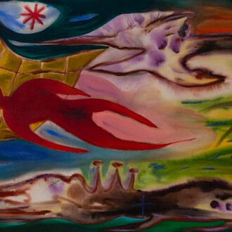 Velma Rosai Makhandia, The ferryman (detail), 2026. Courtesy of Union Pacific