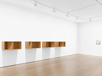 Flavin, Judd, McCracken, Ryman, Sandback, exhibition view. Courtesy of David Zwirner Gallery