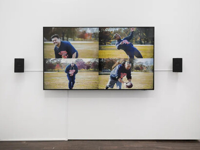 Shaun Leonardo, The invisible man, exhibition view. Courtesy of Cristin Tierney Gallery