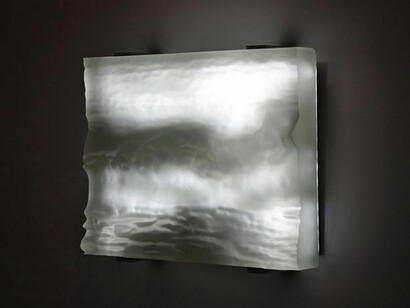 Jim Campbell, Topography Reconstruction Wave, 2014, LEDs, metal, resin, custom electronics, 18 x 24 x 6 inches