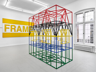 Mullican, Above and below the three worlds, exhibition view. Courtesy of Galerie Thomas Schulte