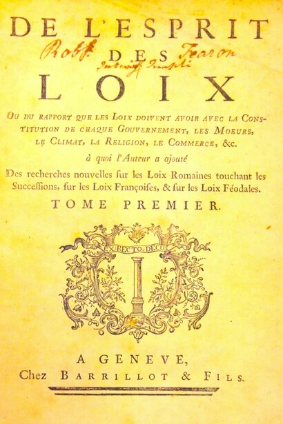 «El espíritu de las leyes» 