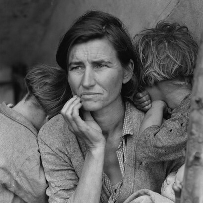 «Migrant Mother», tirada por Dorothea Lange em 1936