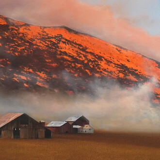 Michael Gregory, Fire on the mountain, 2025. Courtesy of Nancy Hoffman Gallery