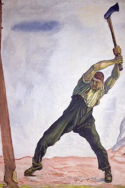 Ferdinand Hodler, Der holzfäller [The woodcutter], 1910. Mit freundlicher genehmigung des Kunstmuseum Bern