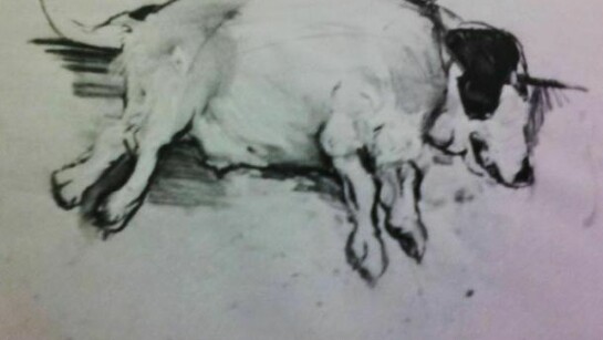 Varlin, Tote zita, 1973, Gouache e carboncino su carta, 48,2 x 66 cm