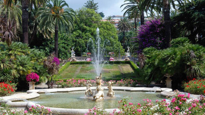 La fontana del parco di Villa Ormond a Sanremo