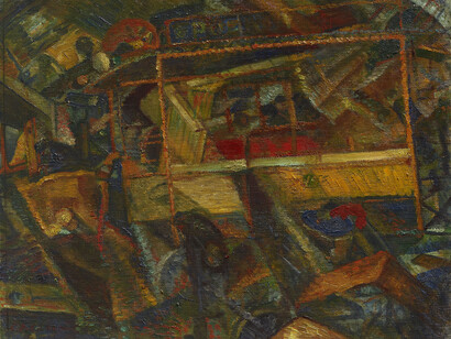Carlo Carrà, Ciò che mi ha detto il tram, 1911
olio su tela, 53 x 67 cm, Mart, Museo di arte moderna e contemporanea di Trento e Rovereto, Collezione VAF-Stiftung


