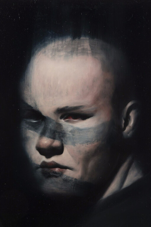 Ken Currie, War Paint #3, 2017, Oil on panel, (c) Ken Currie, Courtesy of Flowers Gallery London and New York
