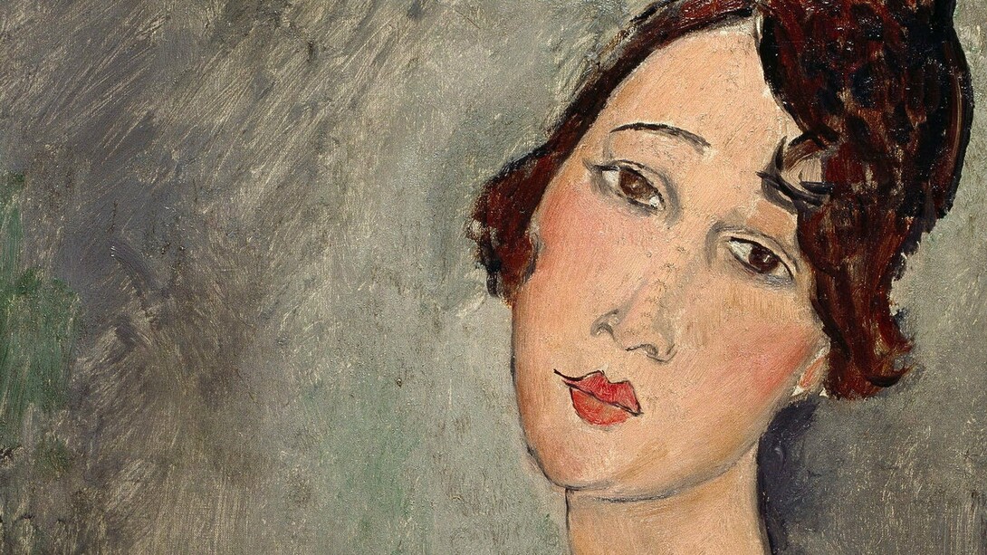 Amedeo Modigliani, Ritratto di Dedie Hayden, particolare