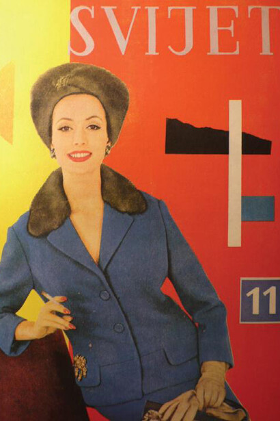 An example from the history of design in Croatia - the cover of fashion magazine Svijet, 1959, design Aleksandar Srnec