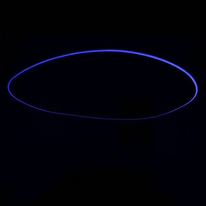 Gianni Colombo, "Spazio curvo", 1992, PVC e lampada ultravioletta, dimensione variabile, Courtesy A arte Invernizzi, Milano, Foto Bruno Bani, Milano