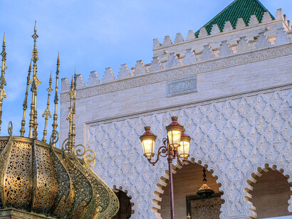 The Mausoleum of Mohammed V in Rabat, marking the final resting place of the King who led Morocco to independence